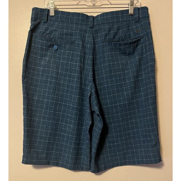 Nike Golf Mens Tour Performance Dri Fit Blue Plaid Shorts Size 34 Golf Preppy - Picture 3 of 11